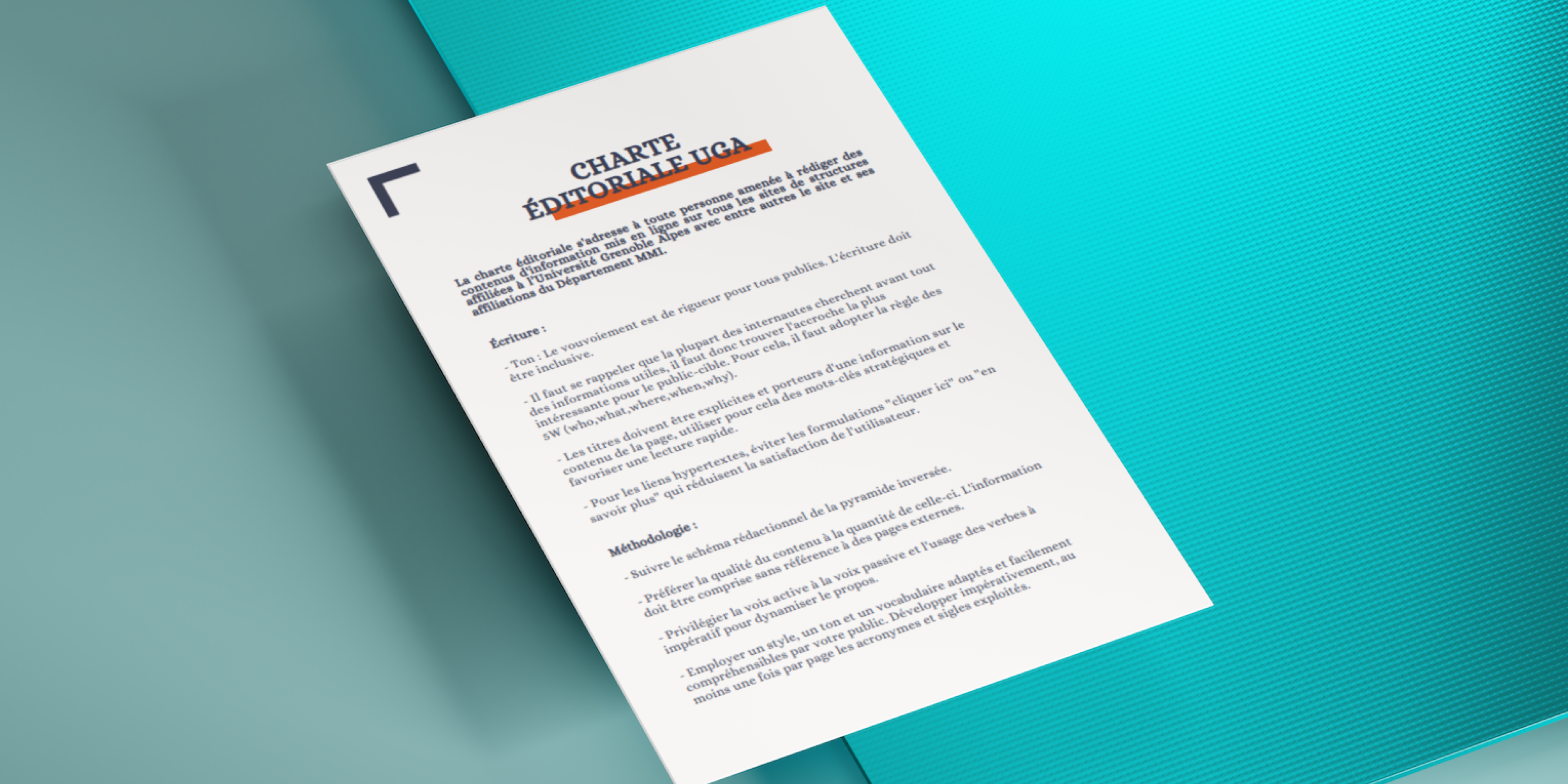 Rédaction d’une déclinaison de charte éditoriale